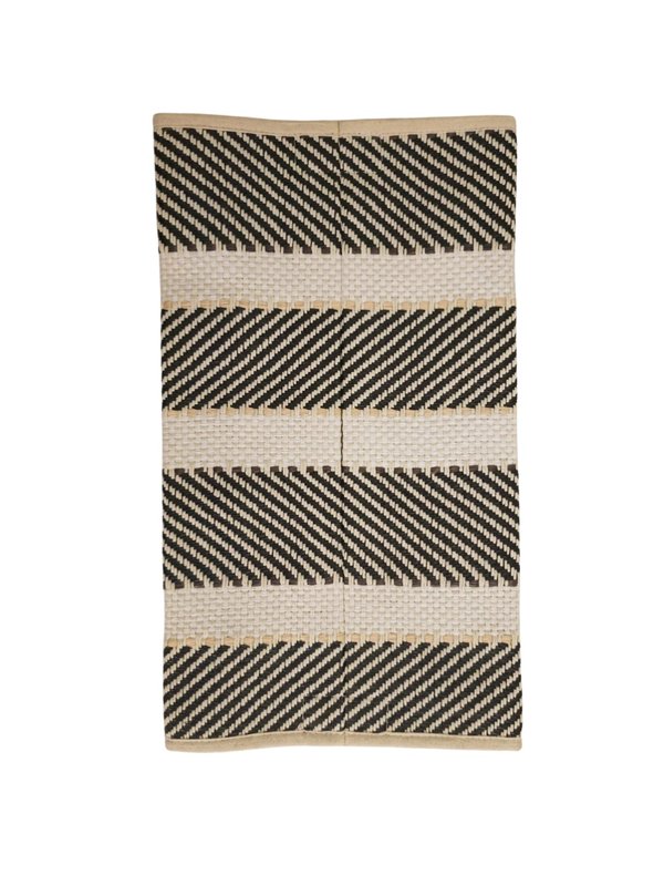 Artistic Tissue Box Cover No.1 (Black Patterns White Stripes)