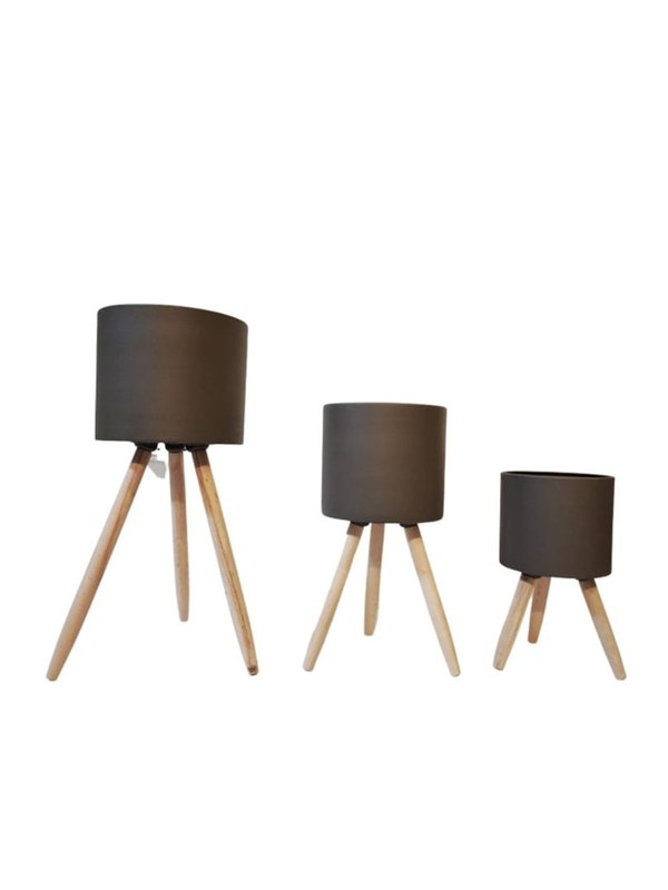 Modern Contemporary Pot Black