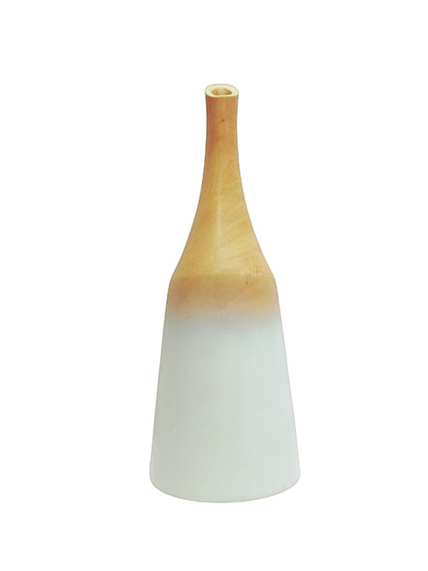 Wooden Tall Vase No.2 (Wooden White Colour)