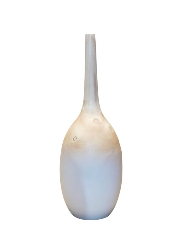 Wooden Tall Vase No.4 Pear Shape (Wooden White Colour)