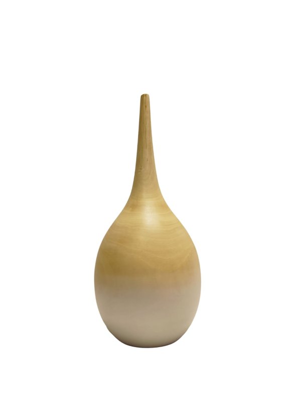 Wooden Vase No.5 Pear Shape (Wooden White Colour)