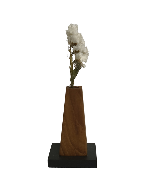 Mini Flower Vase Decor Design 2 - Teak (Teak Wood)