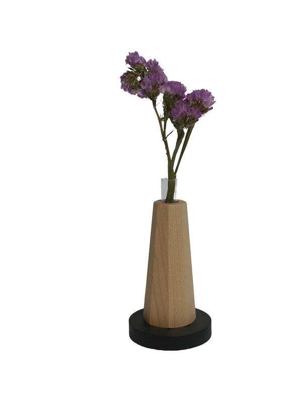 Mini Flower Vase Decor Design 1 - Maple (Teak Wood)