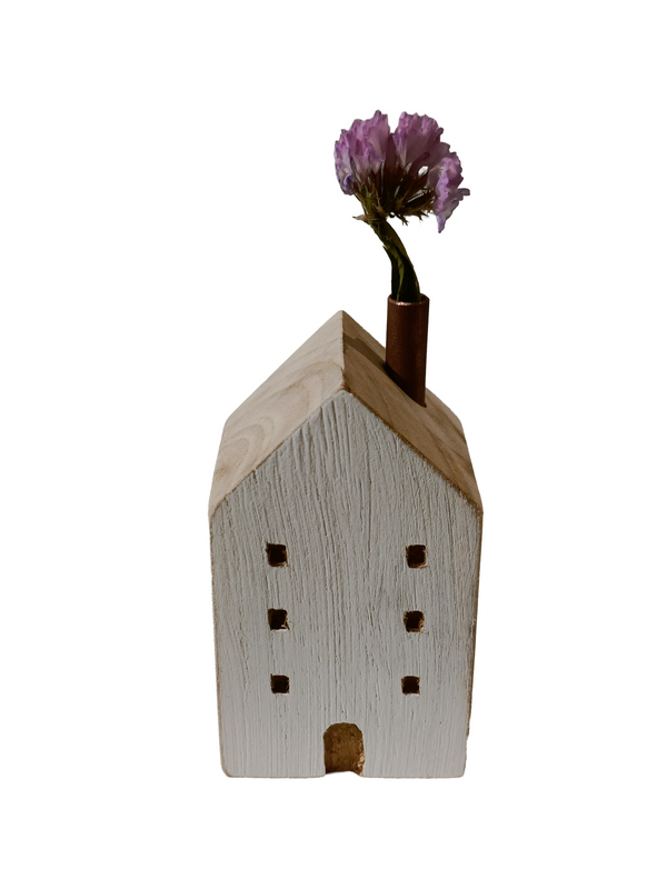 Mini House Decor Design 2 - White (Teak Wood)