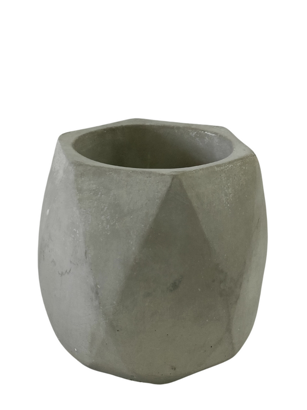 Grey Round Modern Pot